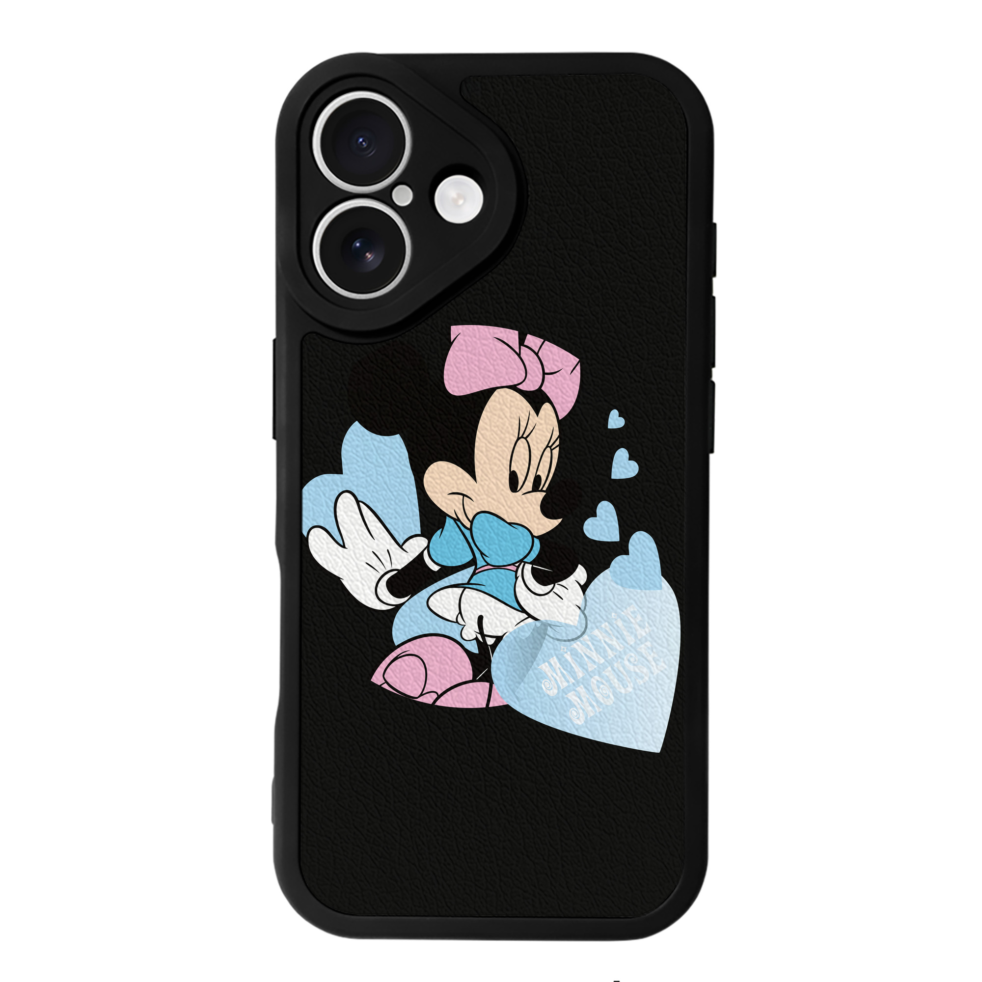 （画像用） ミッキーマウス Mickey Mouse 【iPhone 16シリーズ対応】シリコンスマホケース（レザー調） 材質：シリコン